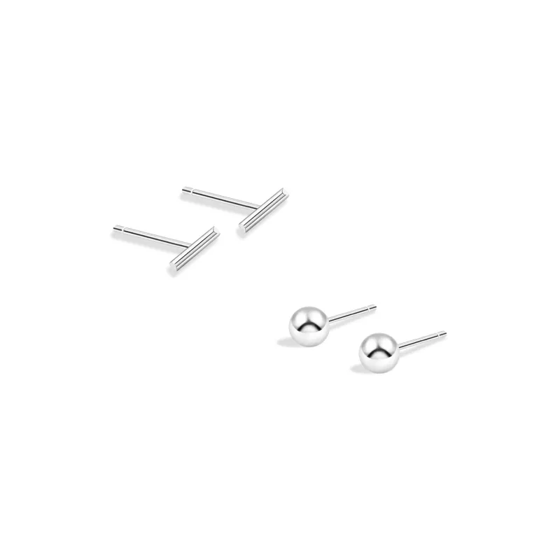 BLANK IN BLANK Sterling Silver Stud Earrings Women's Bestie Couple Birthday Gift For Girlfriend-11