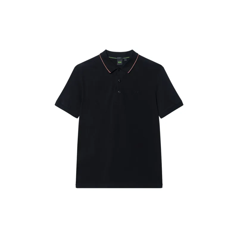 HUGO BOSS Logo Embroidered Short Sleeved Polo Shirt-1