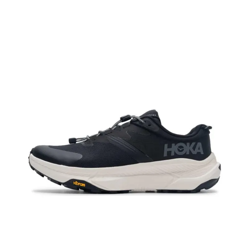 HOKA ONE ONE Transport Anti Slip Wear Resistant Low Top Hiking Shoes Men's Black-0