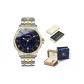 Steel Band Diamond Circle Blue Dial