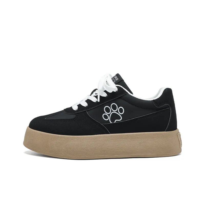 TALKING TOM Low Top Skateboard Shoes Women's Black-1