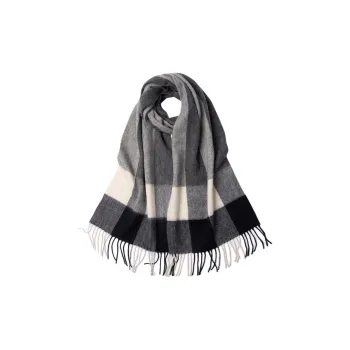H YXIANG 100% Wool Knit Scarves Men's