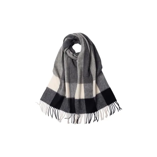 H YXIANG 100% Wool Knit Scarves Men's