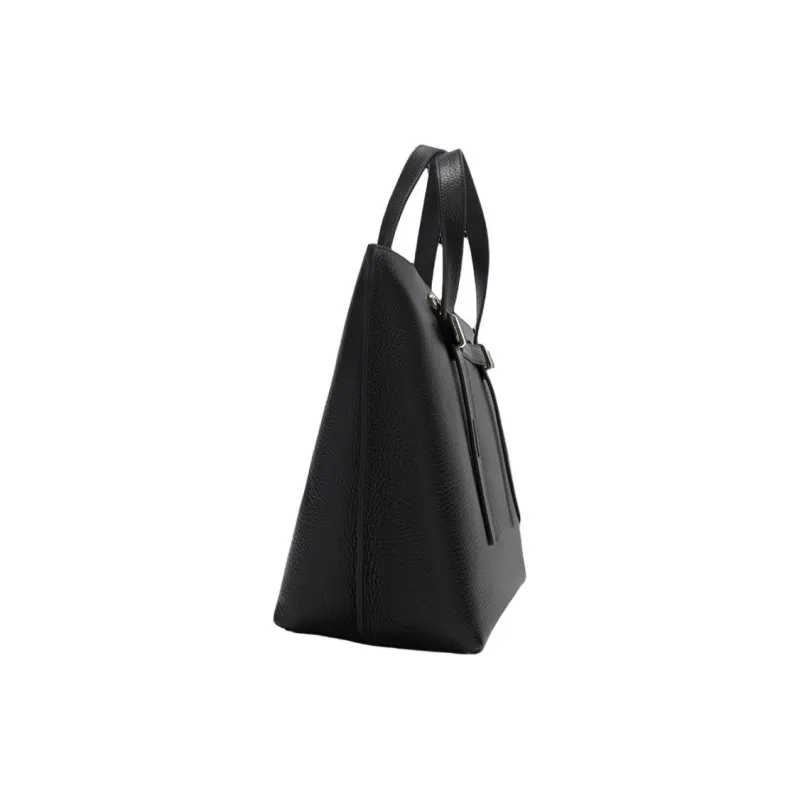 Furla Leather Tote Bag, Shopping Bag, Handbag Medium Size Women's Black-2