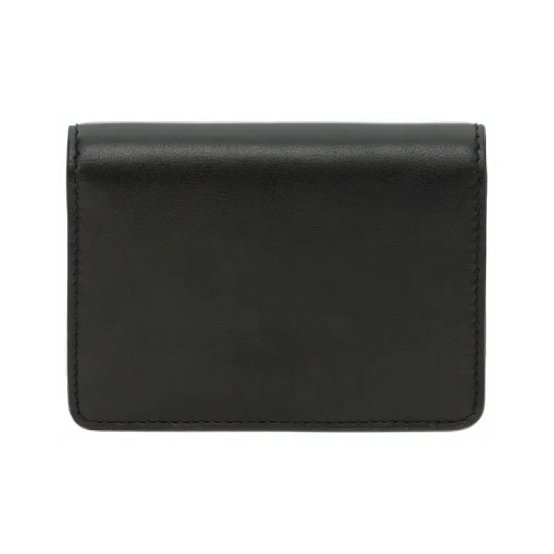 Alexander McQueen Cow Leather Business Card Holder Men's Black/Red-2