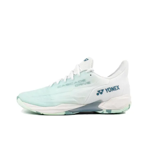 YONEX Anti Slip Wear Resistant Low Top Badminton Shoes Unisex White Green