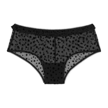 Victoria's Secret PINK Wink Cheeky Panty / Pure Black Underpants Women's 1 Pack Black
