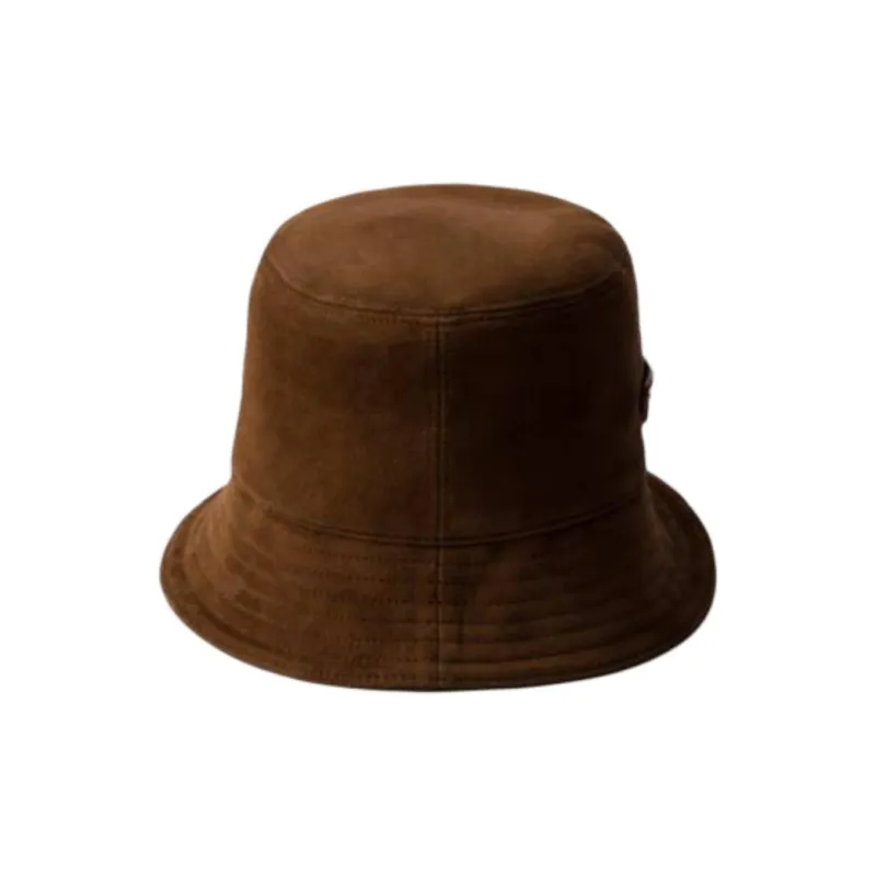 PRADA Triangle Logo Bucket Hat-1