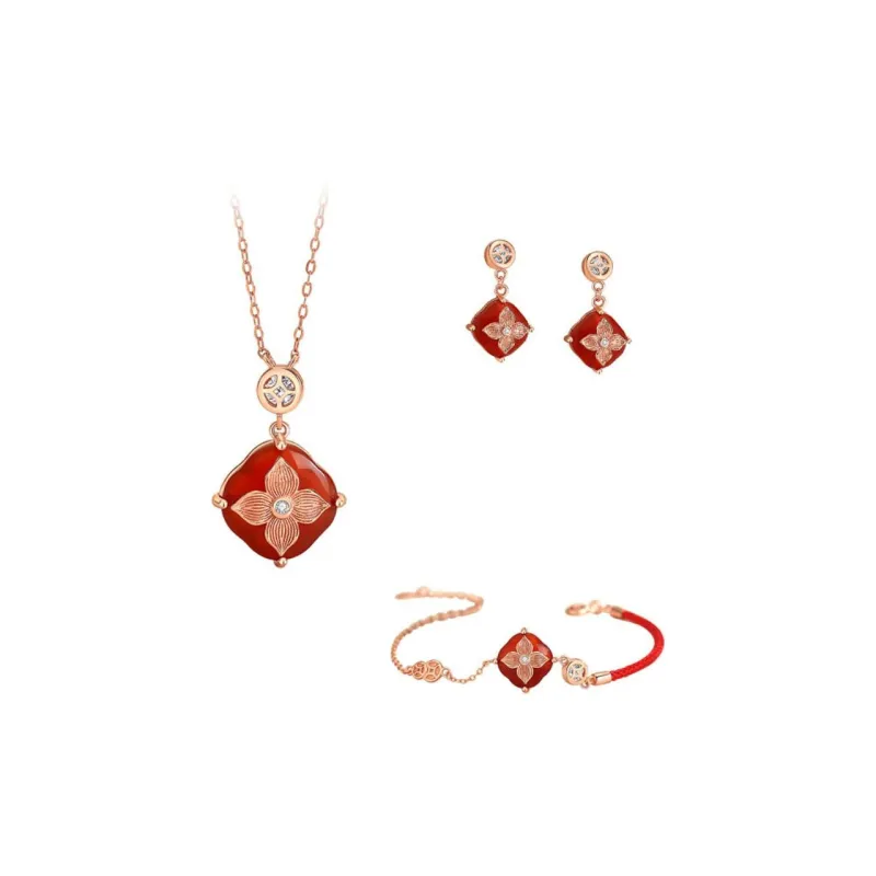 Eclater Agate Necklaces Women's-7