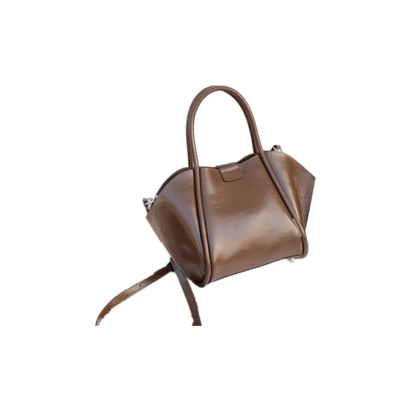 LARTIGENT Waxed Cow Leather Tote Bag Shopping Bag Crossbody One Shoulder Handbags Regular Women's Multicolor-4