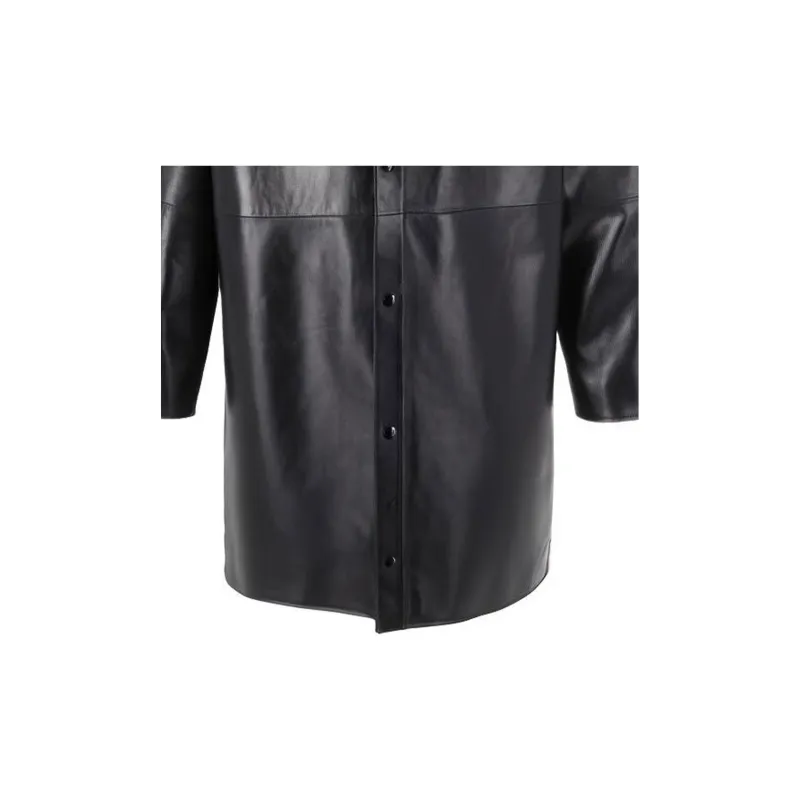 PRADA Leather Jackets Men Black-4