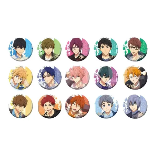 CHAOKEWAN Free! Swim Men's Department 10th Anniversary Commemoration Badge Badge Style Anime / Games Fridge Magnets