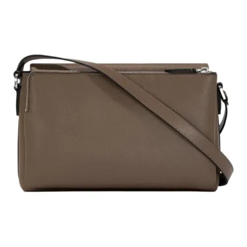 MONTBLANC MONTBLANC Cow Leather Shoulder Bag Crossbody Bag Men's Earth Brown