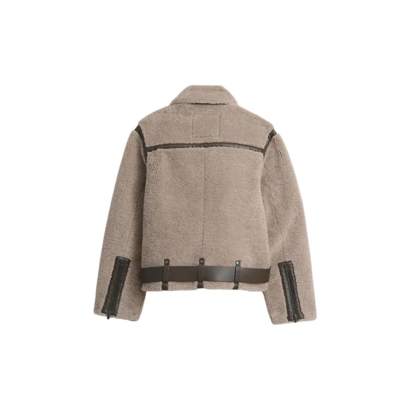 ZARA Velvet feel Coat Men's Dark Taupe-2