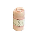 Pink Double-Use Coffee Insulated Cup-Pink Dog Sleeve