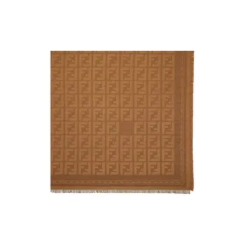 FENDI Ff Jacquard Fringed Edge Shawl