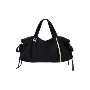 NOXXON Nylon Handbag Regular Unisex Obsidian Black/Caramel/Khaki