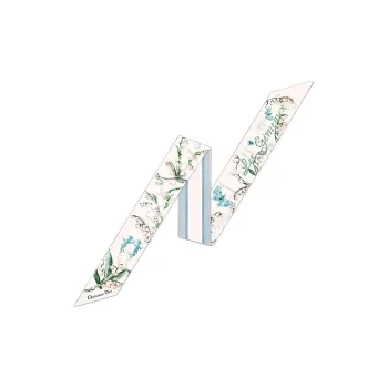 DIOR Mulberry Silk Scarves Women's Light Blue
