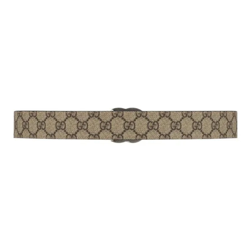 GUCCI Reversible Gg Supreme Belt Beige/Ebony-3