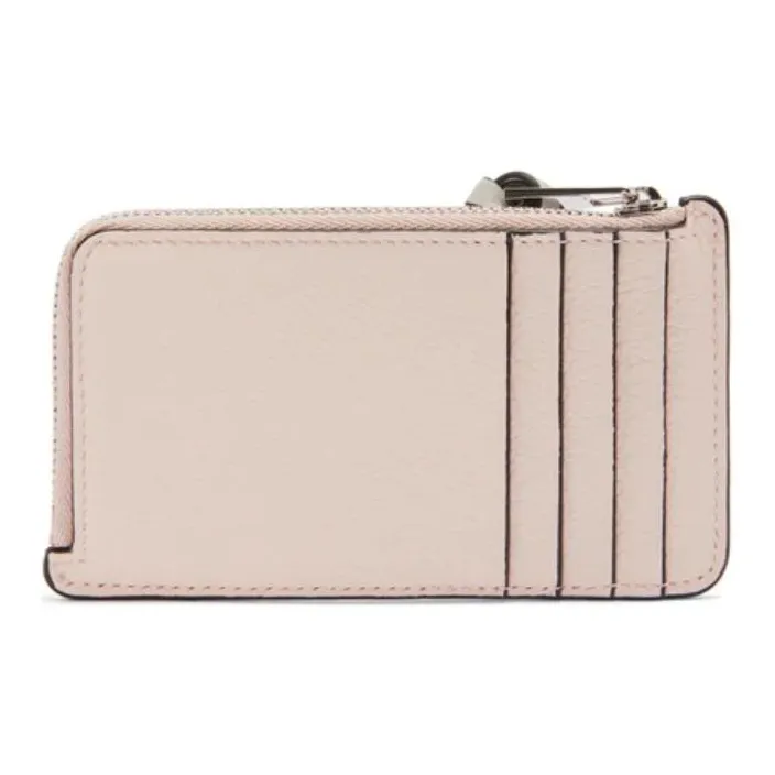 LOEWE Soft Grained Calfskin Card Holder Women's Smooth Stone Pink Puffed Wheat-1