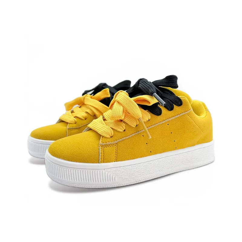 ITGI Anti Slip Wear Resistant Low Top Skateboard Shoes Unisex Lemon-2