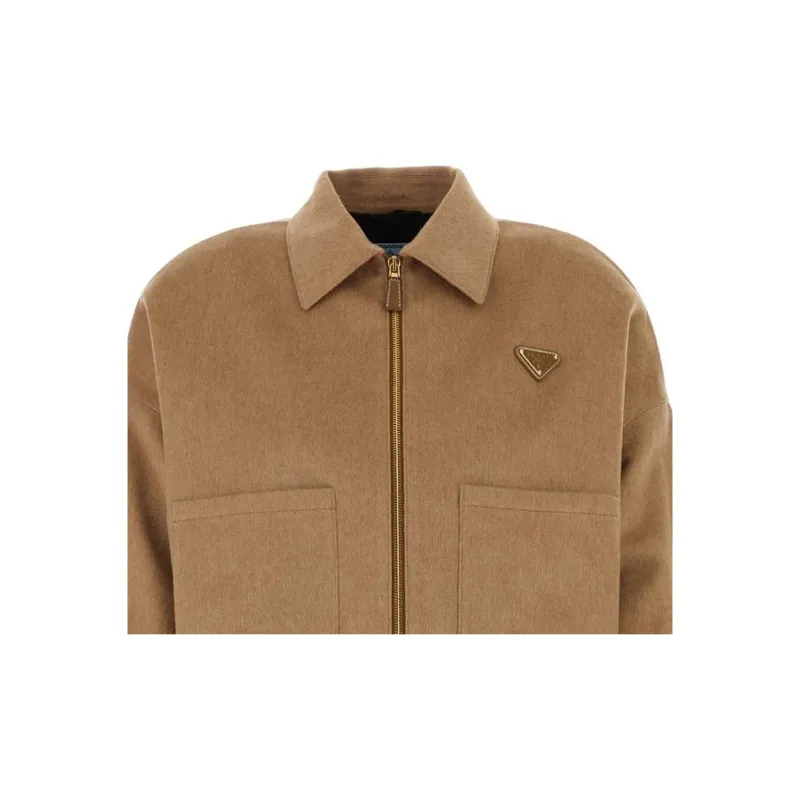 PRADA Camel hair Blouson Jacket-2