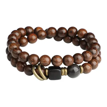 Yi Zhi Jing Golden Sandalwood Bracelets Unisex