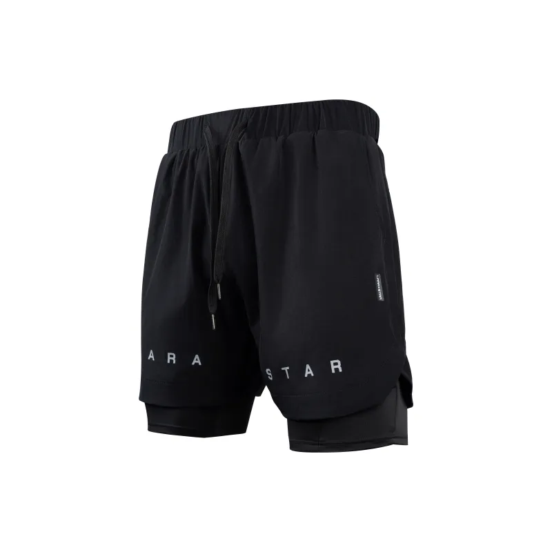 LARA STAR Sports Shorts Unisex Black-2