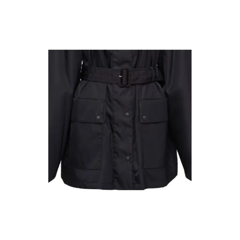 PRADA Regernated Nylon Rain Coat Black-2