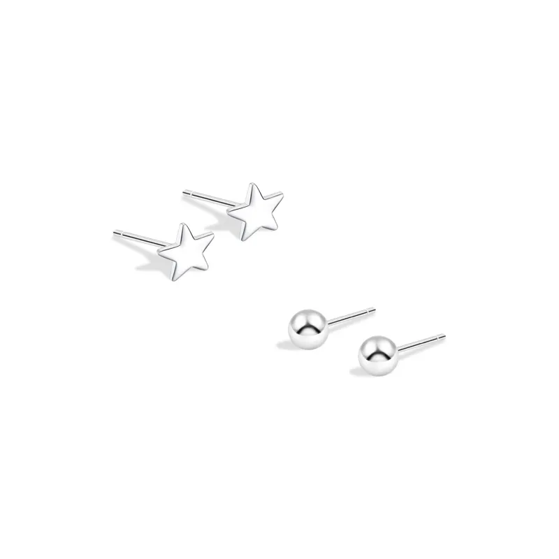 BLANK IN BLANK Sterling Silver Stud Earrings Women's Birthday Box-12