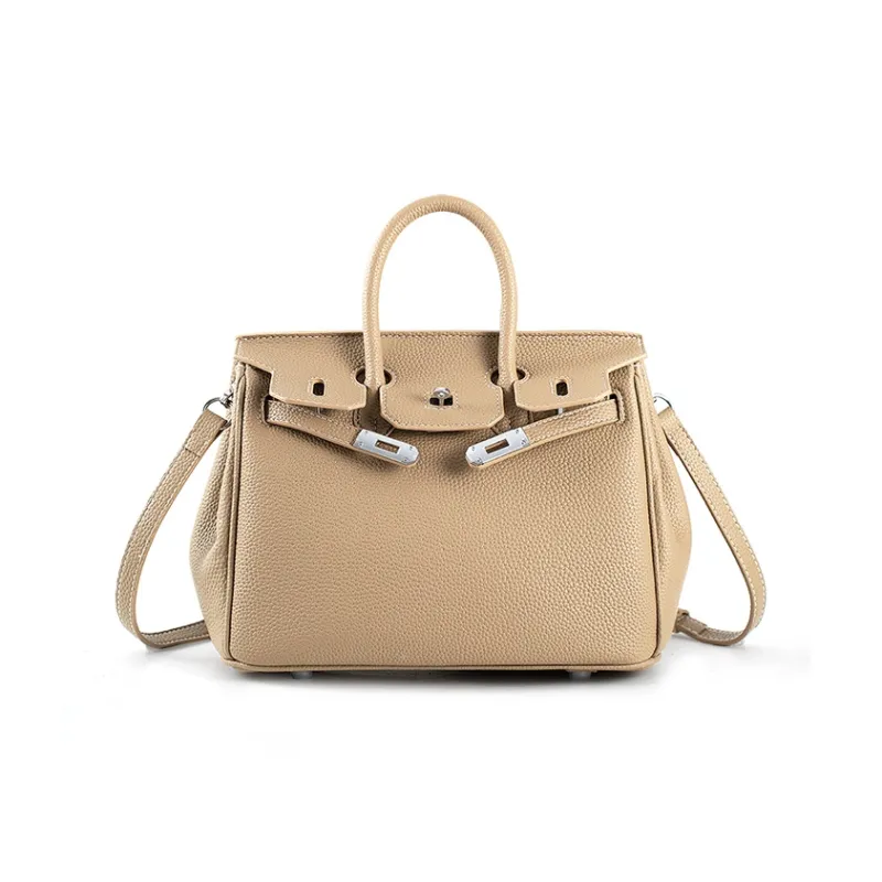 Vigno Synthetic Leather Handbag, One Shoulder, Crossbody Bag Regular Women's Elephant Gray-2