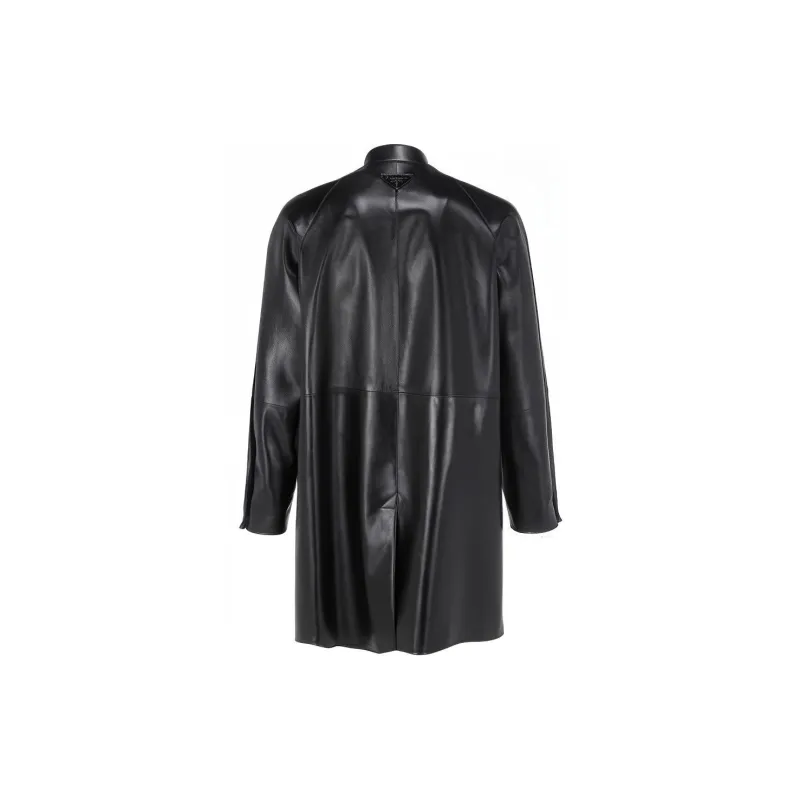 PRADA Leather Jackets Men Black-1