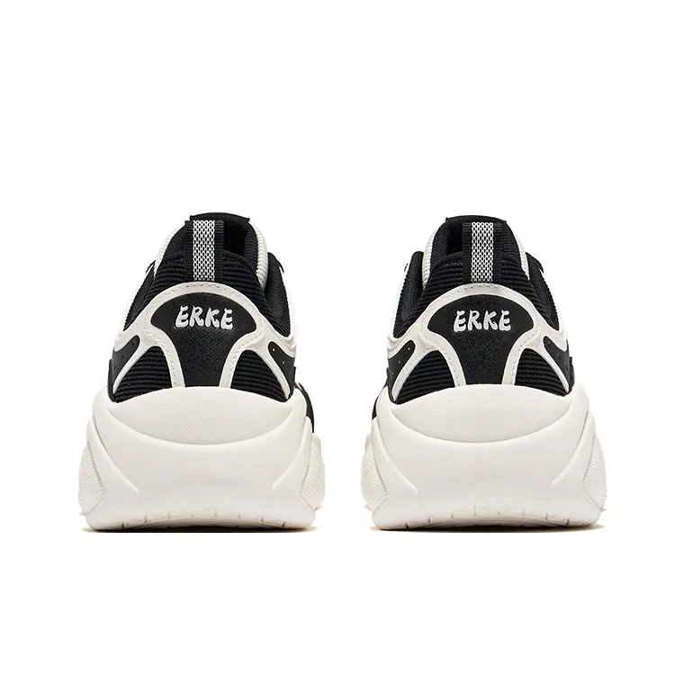 Erke Battery Panda 4.0 Durable Breathable Low-Top Skateboard Shoes Men's Microcrystal White/Jet Black-4