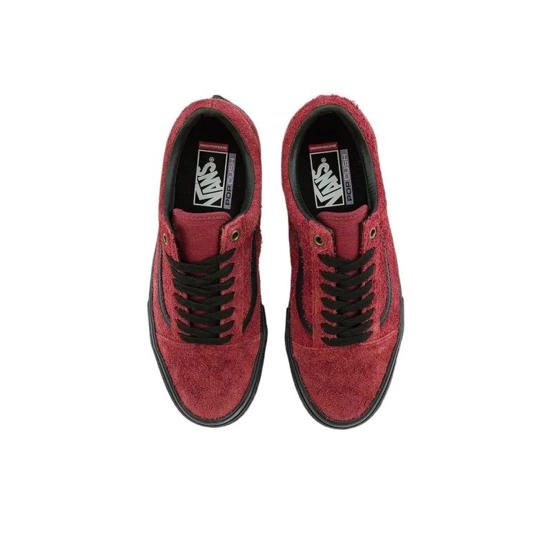 Vans Skate Old Skool 'Hairy Suede Burgundy Red'-2