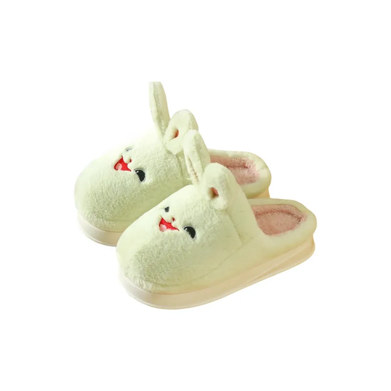 Meter Women's Home Slippers Cute Rabbit Slippers With Winter Fleece, Warm Postpartum Shoes With Soft Soles-2