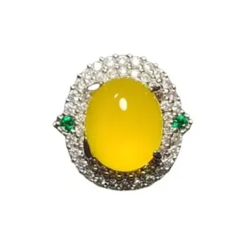 JUNWEN Chalcedony Rings Women's