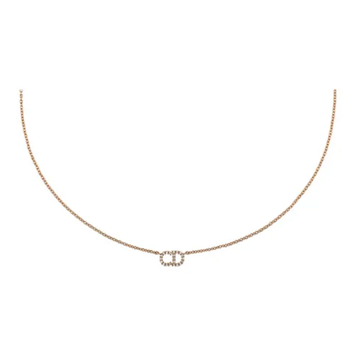 DIOR Classic CD Necklace Series Brass Necklaces Women's