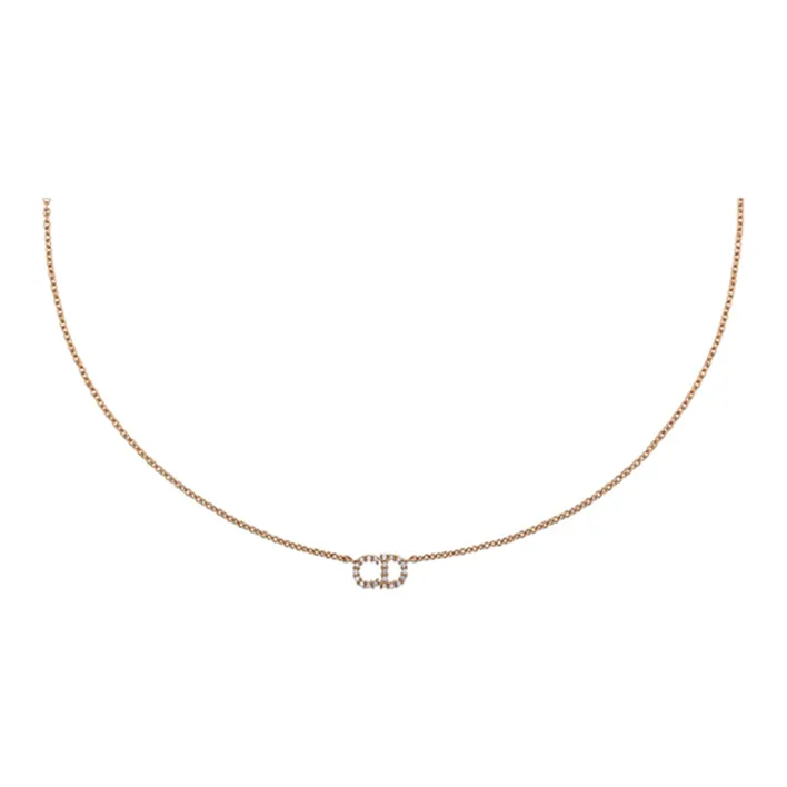 DIOR Classic CD Necklace Series Brass Necklaces Women's-0