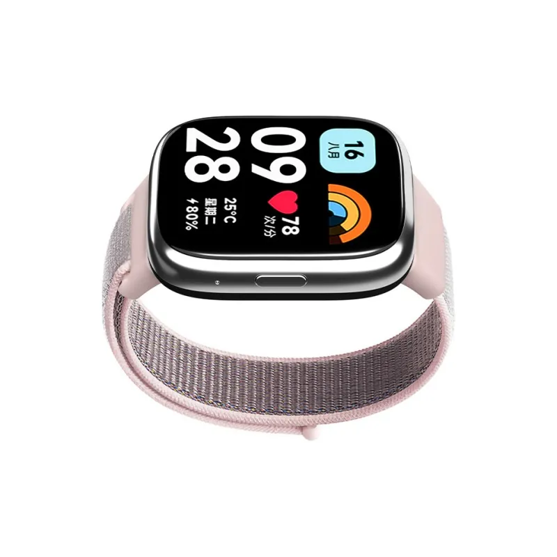 ZHENGGUANG Watch Band Apple Red Beige Compatibility Nylon Material-25