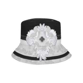 SWOFCARE Cotton Bucket Hats Unisex Black/White