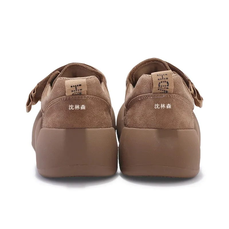 Shen Linsen Cushioning, Slip Resistant, And Abrasion Resistant Low Top Casual Shoes Women's Brown-5