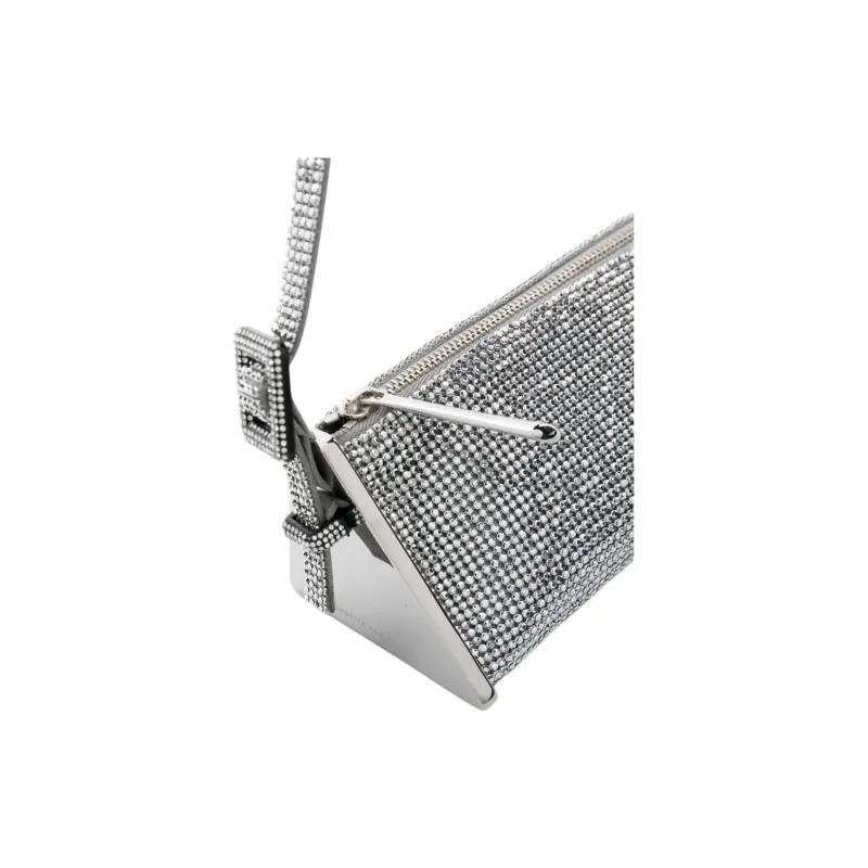 BENEDETTA BRUZZICHES Crystal Diamond, Rhinestone Handbag, Shoulder Bag Women's Silver-4