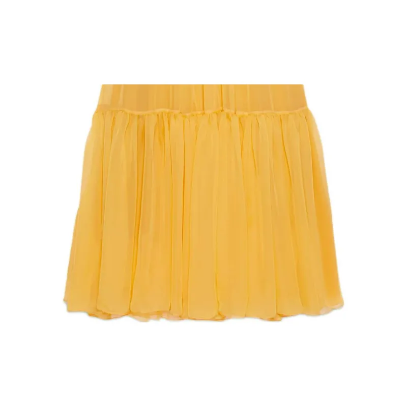 GUCCI Long Sleeved Dress Women's Yellow-5