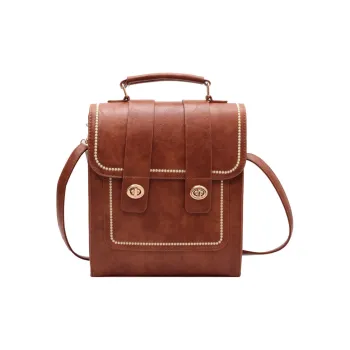 Barang Bear PU Crossbody Portable Backpack Regular Women's Light Brown/Coffee/Black