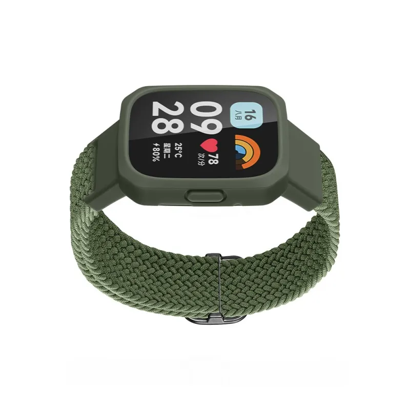 ZHENGGUANG Watch Band Red Beige Compatibility Fabric Material-7