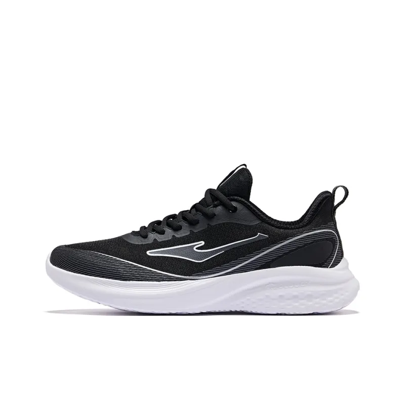 Erke Cushioning Lightweight Low-Top Running Shoes Men's Jet Black Carbon Gray-0