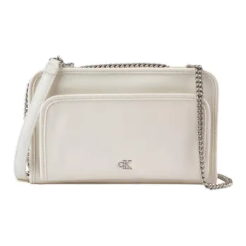 CALVIN KLEIN Synthetic Material Camera Bag, Crossbody Bag, Shoulder Bag Medium Size Women's Cow Ivory