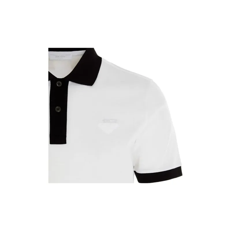 PRADA Polo Shirts Men White-2