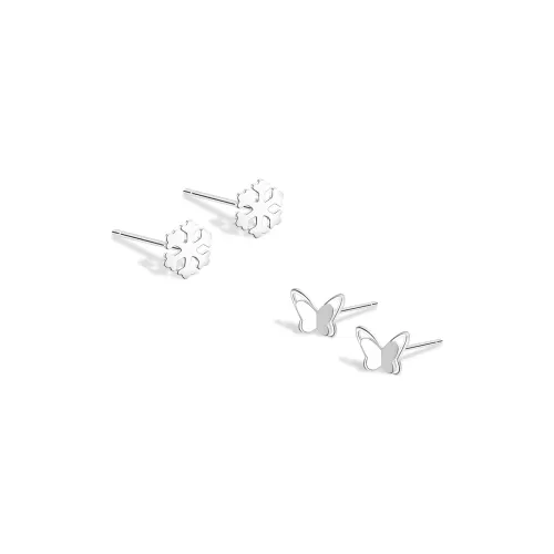 BLANK IN BLANK Sterling Silver Stud Earrings Women's Birthday Present Box
