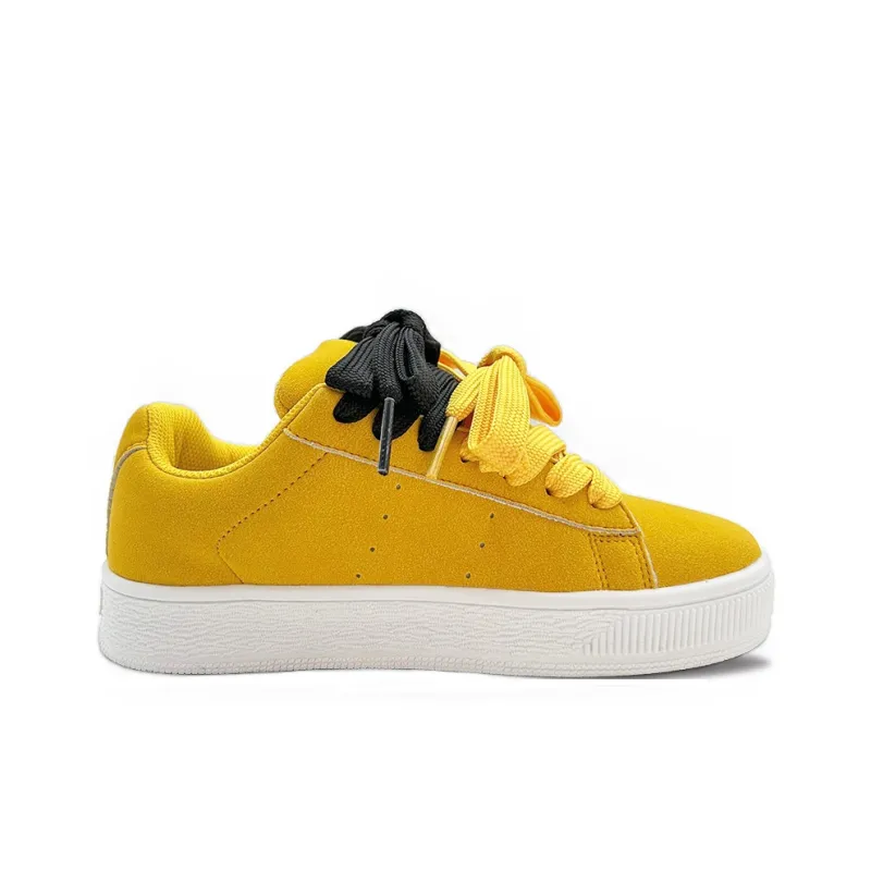 ITGI Anti Slip Wear Resistant Low Top Skateboard Shoes Unisex Lemon-1